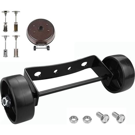 Kit de roue de chauffage universel pour terrasse,Facile à déplacer/installer,Chauffage de terrasse à gaz universel,Roue mobile de rechange,Pièces de chauffage d'extérieur,Parasol chauffant à gaz (1/5)