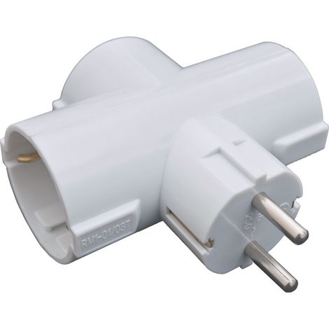 Adaptador schuko interlusa 3 tomas 250 V 3500 W