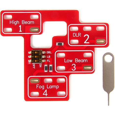 Car modification parts applicable to 03-07 Chevrolet full headlight mode circuit board upgrade version - - Red (1/3)