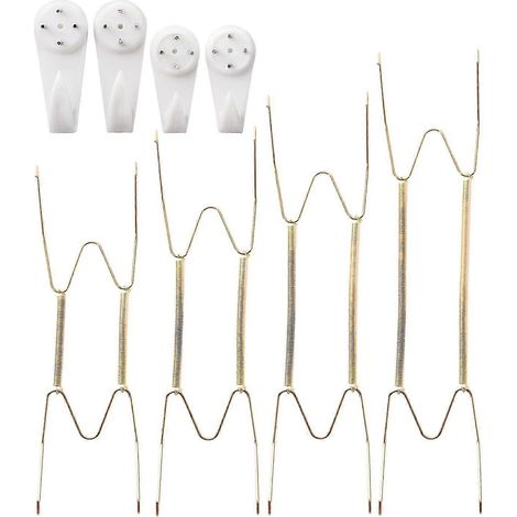 Ensemble de 4 supports décoratifs pour assiettes murales (4 tailles au total) et 4 crochets muraux. (1/5)