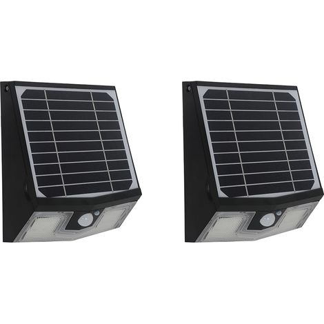 Lot de 2 appliques solaires déportées + détecteur mouvement IP65 - Eos Voltman (1/4)