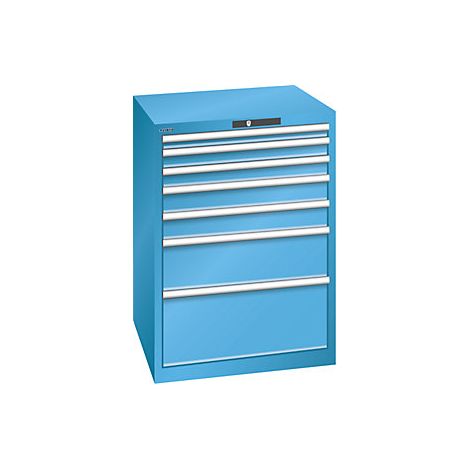 Cajonera con 7 cajones  A x P x H 717 x 725 x 1000 mm  azul