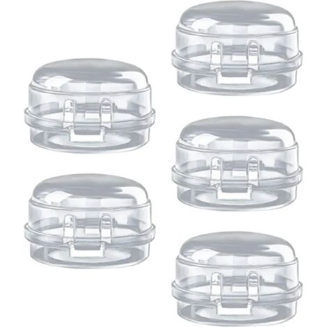 Lot de 5 protège-boutons de cuisinière transparents, sans danger pour les bébés et les enfants. (1/5)