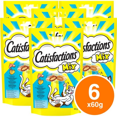 Catisfactions Cat Mix con Salmone e Formaggio - Confezione 60 Gr - Snack