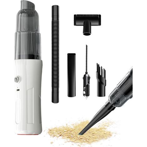 Aspirateur De Voiture Portable Sans Fil – Aspirateur De Voiture Rechargeable  Aspiration Puissante, Conception Légère Et Longue Durée De Vie De La Batterie, Parfaite Pour Les Détails De Voiture, L'él (1/5)