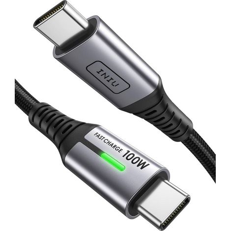 USB-C Cable, 3m 100W Fast Charging, PD Cable USB-C to USB-C PD 3.0 QC 4.0, Braided Nylon for 17 16 Pro, Galaxy S25 S24 Ultra, iPad MacBook Air, Pixel 9 Switch etc (1/5)