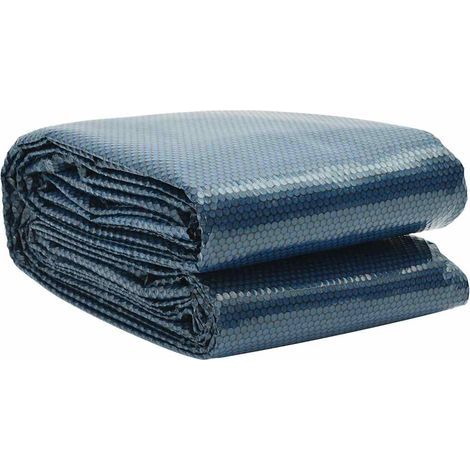 Treibende Pool-Solarplane PE 549x274 cm Schwarz und Blau