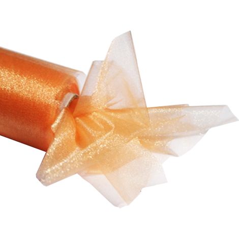 Organza decorativa 48 cm, 1 rotolo, color pesca (1/2)