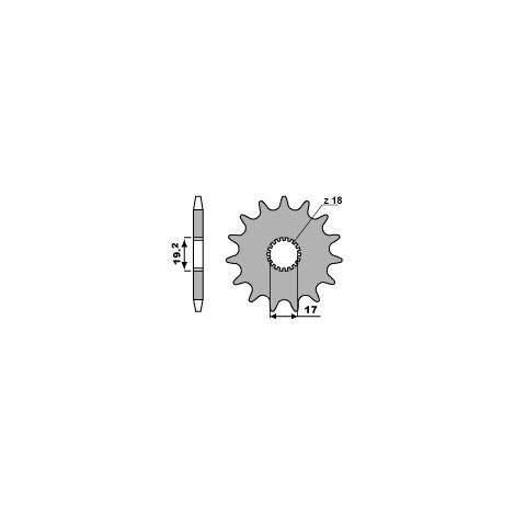 Piñón delantero PBR 515 12 Garelli 50 de acero, duradero, resistente y ligero.