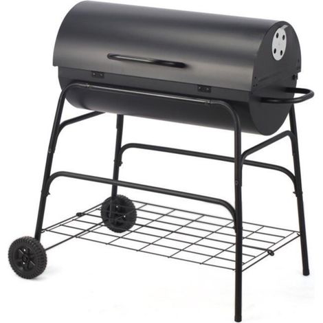 Progarden – Barbecue à charbon 100cm – Surface de cuisson 71x35cm – Grille chauffante chromée – Pour 6 à 8 personnes (1/2)