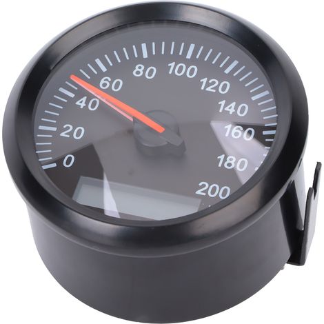 Compteur kilométrique numérique rétroéclairé couleur de 85 mm, adapté aux véhicules 12 V/24 V, voitures, motos et bateaux. (1/5)