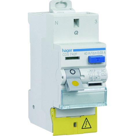 Hager CDS742F Differenzschutzschalter weiß 40A 30mA (1/4)
