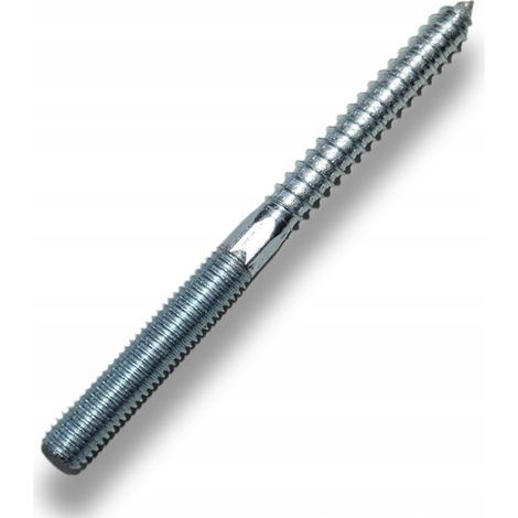 Vis de fixation M10 - 120 mm - Acier - Pour bois et béton - Résistante et polyvalente