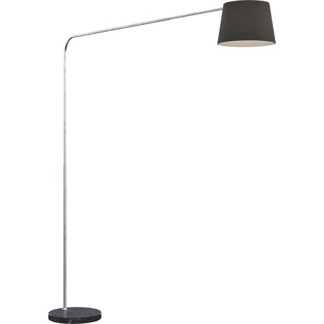 Piantana Contemporanea Corner Marmo Basso Nero Diffusore Nero 1 Luce E27