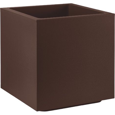 VASO FIORIERA CUBO MATHERIA 50CM BRONZO (1/6)