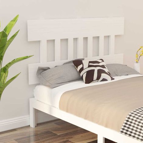 Tête de lit en bois de pin massif blanc 203,5 x 3 x 81 cm - PANGIVO (1/5)