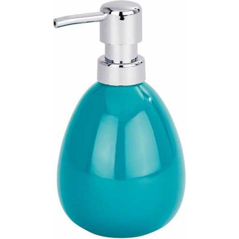 Wenko 22000100 Polaris - Dispenser di sapone in ceramica, 9,5 x 8,5 x 16,6 cm, colore: Petrolio (1/5)