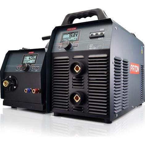 PATON ProMIG-500-15-4-400V W MAXwire (WAM) Soudeur MIG 3-en-1 400V, 15-4 – Kit industriel Torche MIG et onduleur Poste de soudage utilisable sans gaz (1/5)