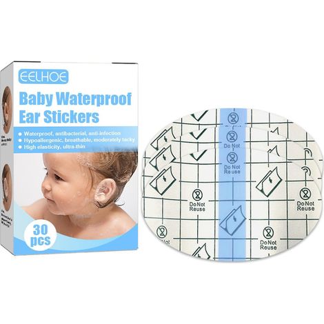 EELHOE 30er-Packung wasserdichte Baby-Ohrstöpsel, Einweg-Ohrstöpsel für Bad und Schwimmbad
