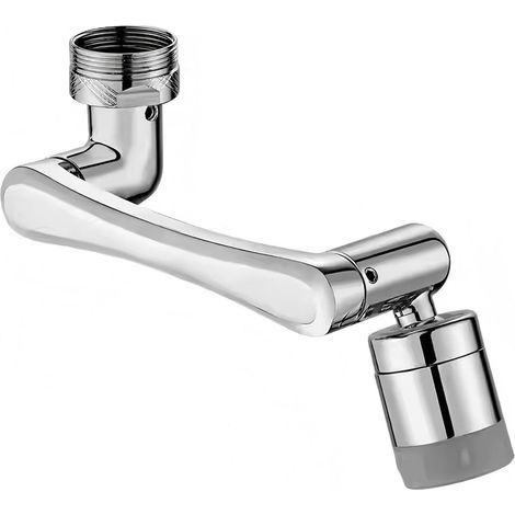Multifunktionaler Ausziehhahn – 1440° drehbar – 2 Wasserauslässe – Wassersparend – Metall (1/5)