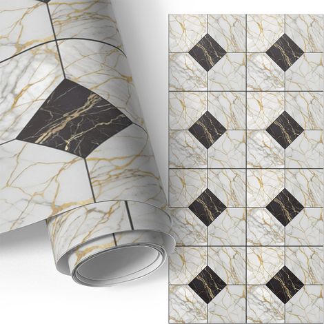 Klebefolie für Möbel - Möbelfolie - Selbstklebefolie - für Couchtisch - Türen - Wohnzimmer - Schlafzimmer Luxuriöser Marmor 50x100 cm