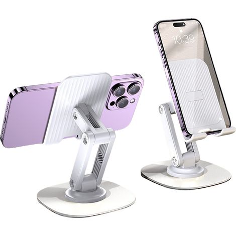1pièces720 ° Rotating Téléphone Support - Blanc (1/5)