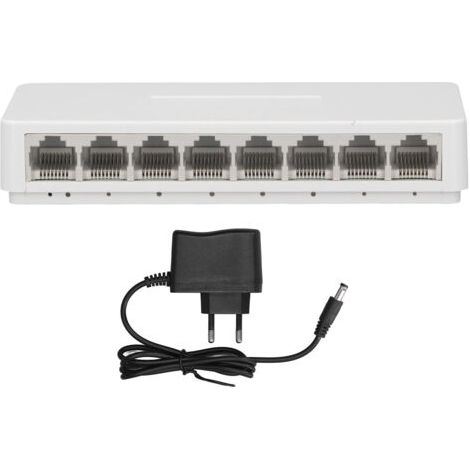 BUNTHAUS Répartiteur de Hub de réseau domestique de commutateur Ethernet non géré Gigabit à 8 ports pour caméra de Surveillance (1/5)