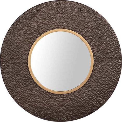 Runder Metallspiegel Braun Gold 45X8X45 Cm (1/5)
