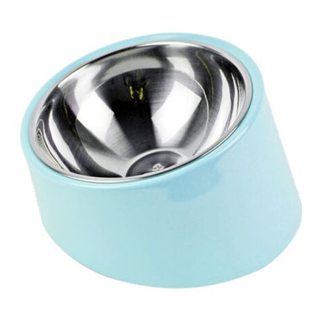Gamelle pour chien et chat, gamelle inclinée antidérapante, moderne et élégante, support en mélamine avec acier inoxydable massif amovible