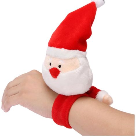 Pulsera de peluche con cierre de mano para decoraciones y juegos navideños (para personas mayores)
