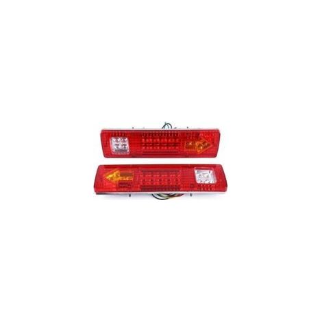 Kit d'éclairage LED pour remorque, lot de 2, feux arrière à 19 LED, convient aux voitures, camions, remorques, fourgonnettes - étanche 12V. (1/2)