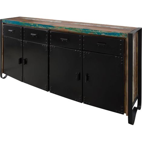 Sideboard Altholz 180x43x90 mehrfarbig lackiert INDUSTRIAL 101