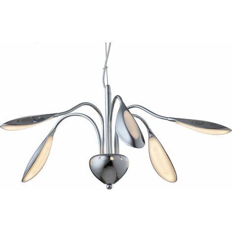 Lampadario Paloma moderno cromo 5 luci LED Reality