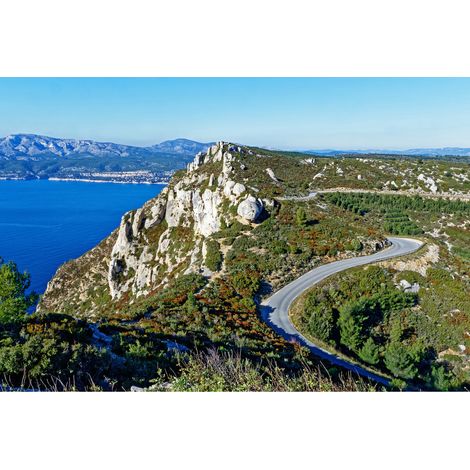 Tableau sur toile route de Cassis 30x45 cm - Impression sur Toile Murale Décorative - Image imprimée en HD sur Toile - Toile sur Châssis en Bois FSC - Fabriqué en France (1/4)