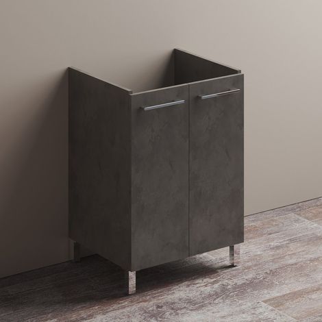MOBILE PER LAVATOIO IN CERAMICA CM 60X50 Misura: cm 58,3x48 p/pil60x50 Cemento