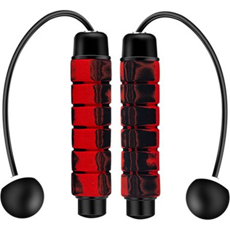 Corde à Sauter Sans Câble - Poignées Ponderées Réglables - Pour Entraînement Fitness, Boxe et Espace Restreint - 1 Pièce (1/5)