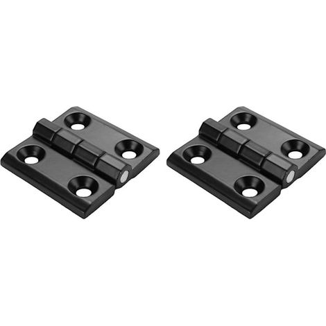 Charnières de porte de meuble en aluminium noir 50 mm x 50 mm