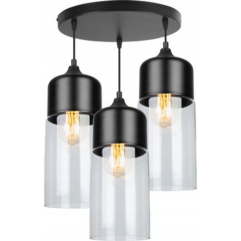 LAMPADAIRE SUSPENDU, PLAFONNIER EN VERRE, ABAT-JOUR LED (1/5)