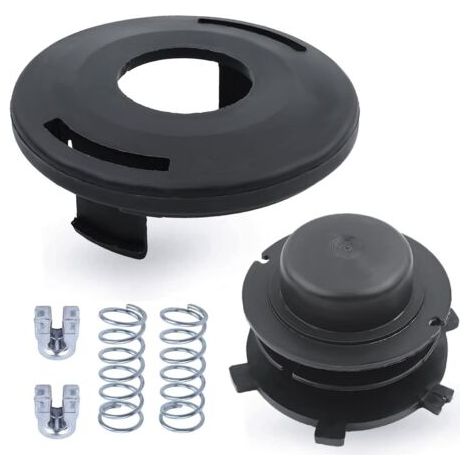 Kit de capuchon de bobine Autocut 25-2 pour débroussailleuses STIHL FS44 FS80 FS85 FS100 FS110 FS120 FS130 FS200 – Inclus 1 capuchon, 2 ressorts, 2 œillets
