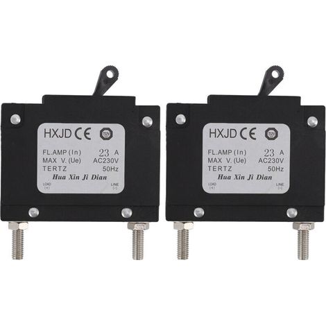 Jeffergarden Disjoncteur de Générateur de 2 Pièces, Disjoncteur Professionnel de Générateurs D'essence de Sécurité avec le Commutateur pour des Générateurs D'essence 23A 230V (1/4)