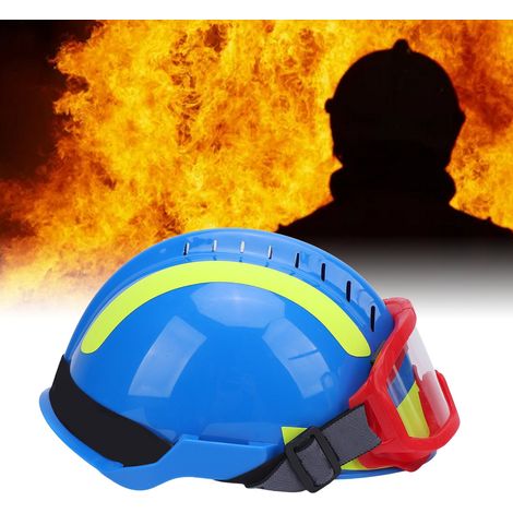 F2-Rettungshelm, Erdbebenrettungshelm, Notfallrettungshelm, Feuerwehrhelm, Rettungsschutzhelm, Notfallrettungshelm, Feuerwehrschutzhelm mit Stirnlampe (blau) (1/5)