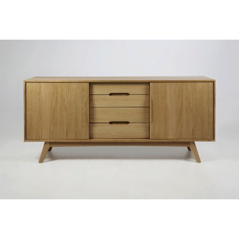 Martha Buffet avec 2 portes et 4 tiroirs décorés en chêne, délavé. (1/5)