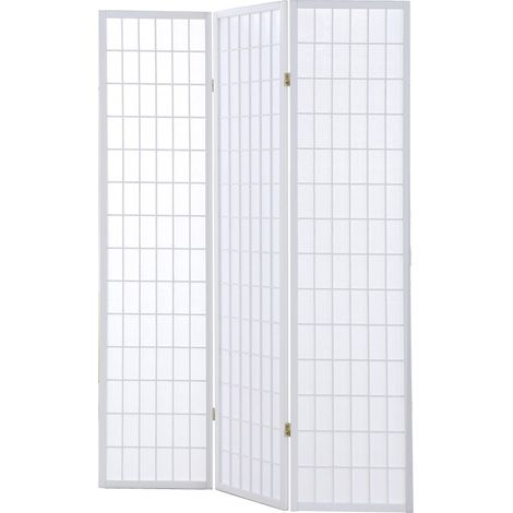 Paravento Separè 3 Pannelli 130,5x178cm in Legno Tosini Bianco (1/2)