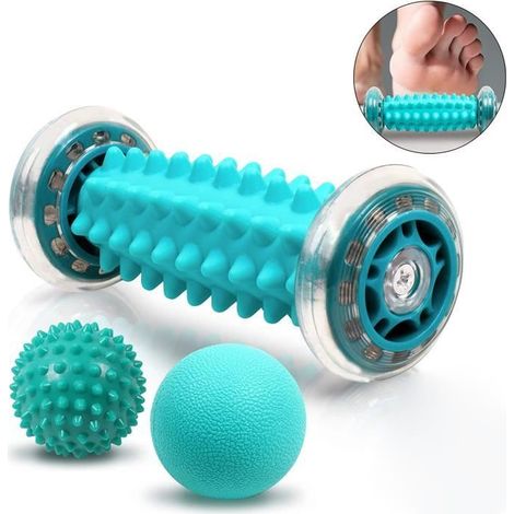 Rouleau de massage,Balle de massage fasciite plantaire,Comprend une balle de massage et un rouleau de massage,réduction du stress