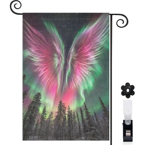 Drapeau de jardin décoratif décoration extérieure toile lavable double face 30 x 45 cm pour cour maison terrasse (1/5)