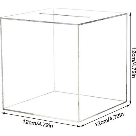 Tirelire Carrée en Acrylique - sans Ouverture Banque D'épargne - Pot D'économie pour Adultes Et Enfant, Qui Ne S'ouvre Pas, Doit Se Casser pour S'ouvrir,Convient comme Cadeau d'anniversaire (1/5)