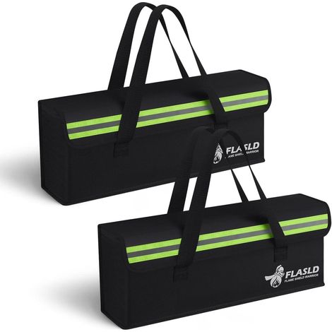 FLASLD 2-Pack E-Bike Akku Tasche feuerfeste sichere Ladetasche große Kapazität (1/5)