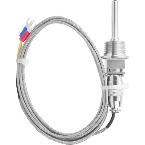 Type K Thermocouple Temperature Sensor Probe in Precision Machined SUS304 Stainless Steel, 2280°F, Wide Range 3-Pin Detachable Connector for Food (1/5)