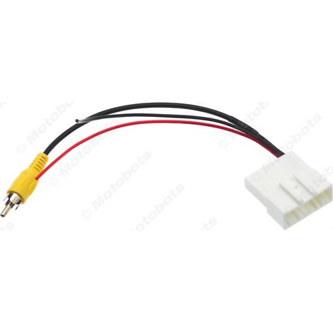 The rearview camera video adapter cable is compatible with Nissan's 24-pin rearview camera video output cable. (1/4)