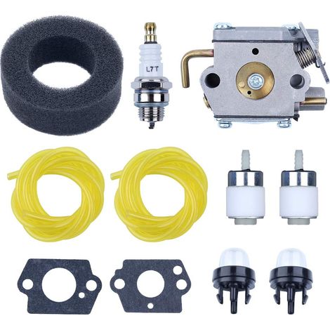 WT-827 Carburateur avec ampoule d'amorçage Filtre à air Kit de filtre à carburant pour machines Yard Man YM70SS 120R 121R 2800m Y28 Y725 YM1000 YM1500 YM320BV YM400 MTD Bolens BL100 BL150 BL250 BL410 (1/5)